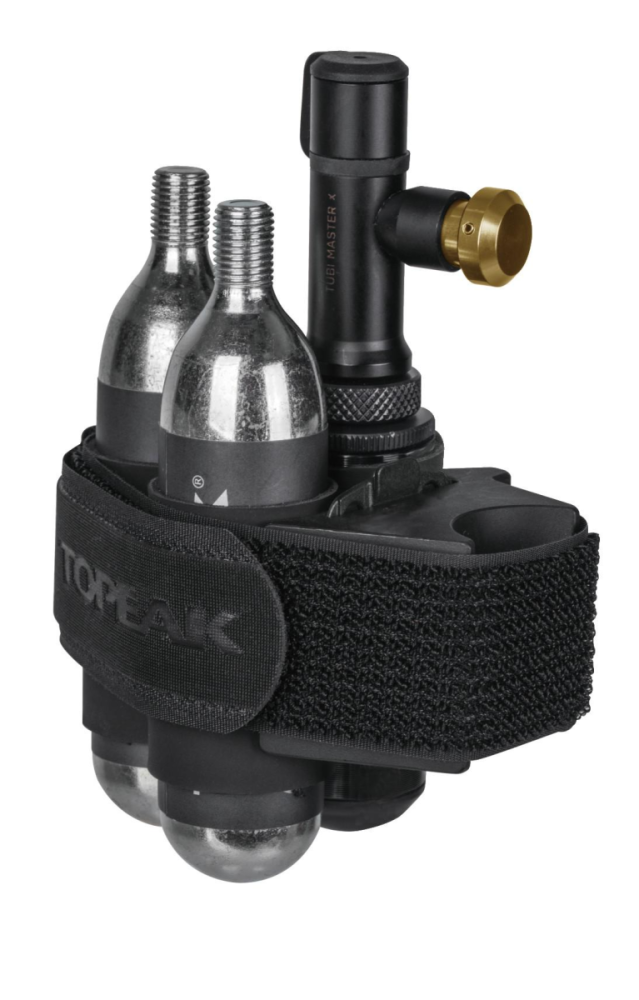 Topeak Tubi Master X Tubeless-Reparaturset - inkl. CO2 Kartusche, Montage mit Klettverschluss