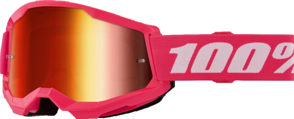 100% Strata 2 Goggle Pink - Mirror Red Lens