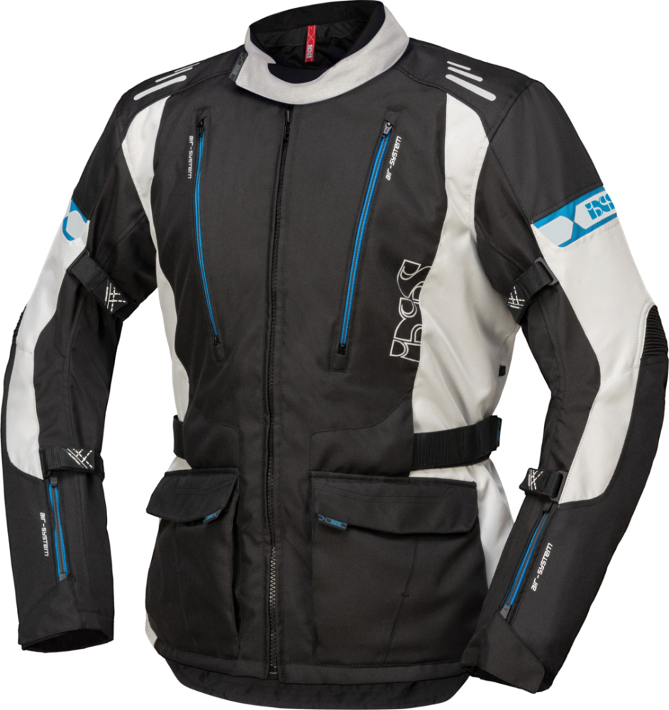 IXS Tour Jacke Lorin-ST schwarz-hellgrau-blau M