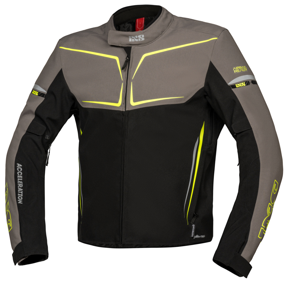 IXS Sport Jacke TS-Pro ST+ schwarz-grau-fluo gelb XL
