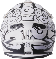 gms Motocrosshelm Fortis Graffi matt schwarz-weiss M