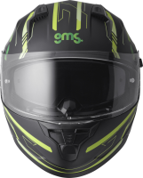 gms Integralhelm Hexago Graphic matt-grün M