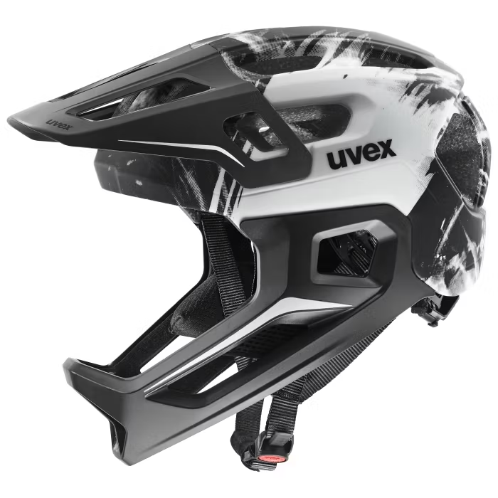 Uvex React Jr Fullface Black-white Matt 52-56 Cm