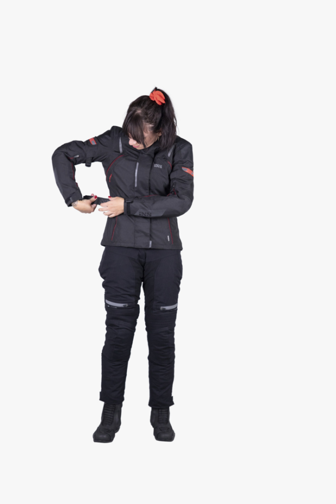 IXS Tour Damen Jacke Liz-ST schwarz-rot D2XL