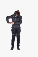 IXS Tour Damen Jacke Liz-ST schwarz-rot DXL